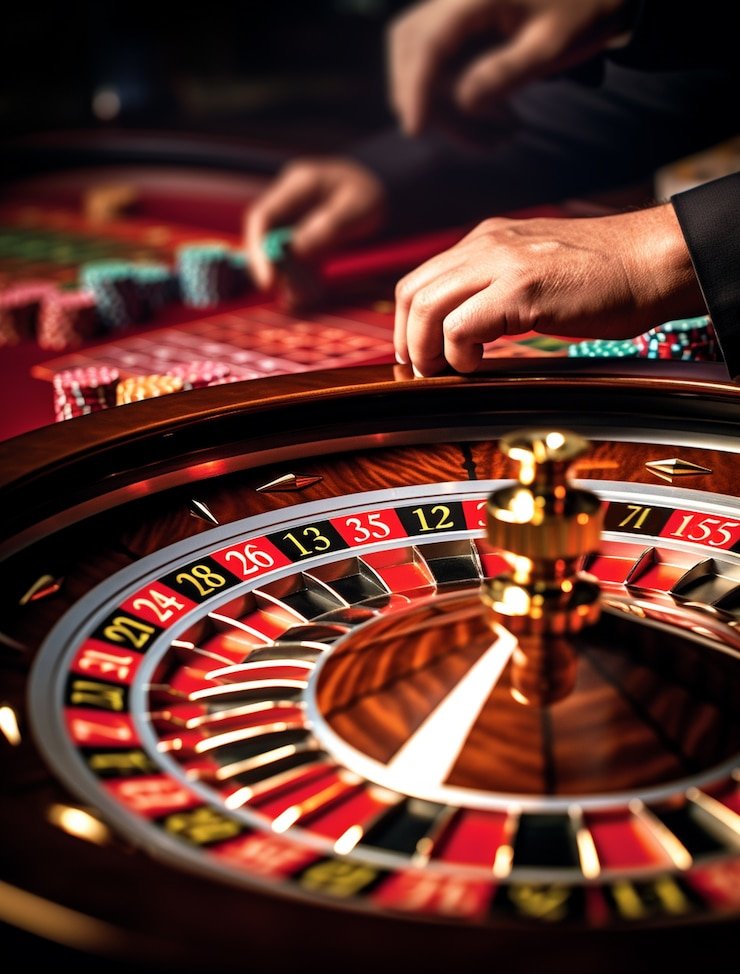 Bet placement controls and chip selector